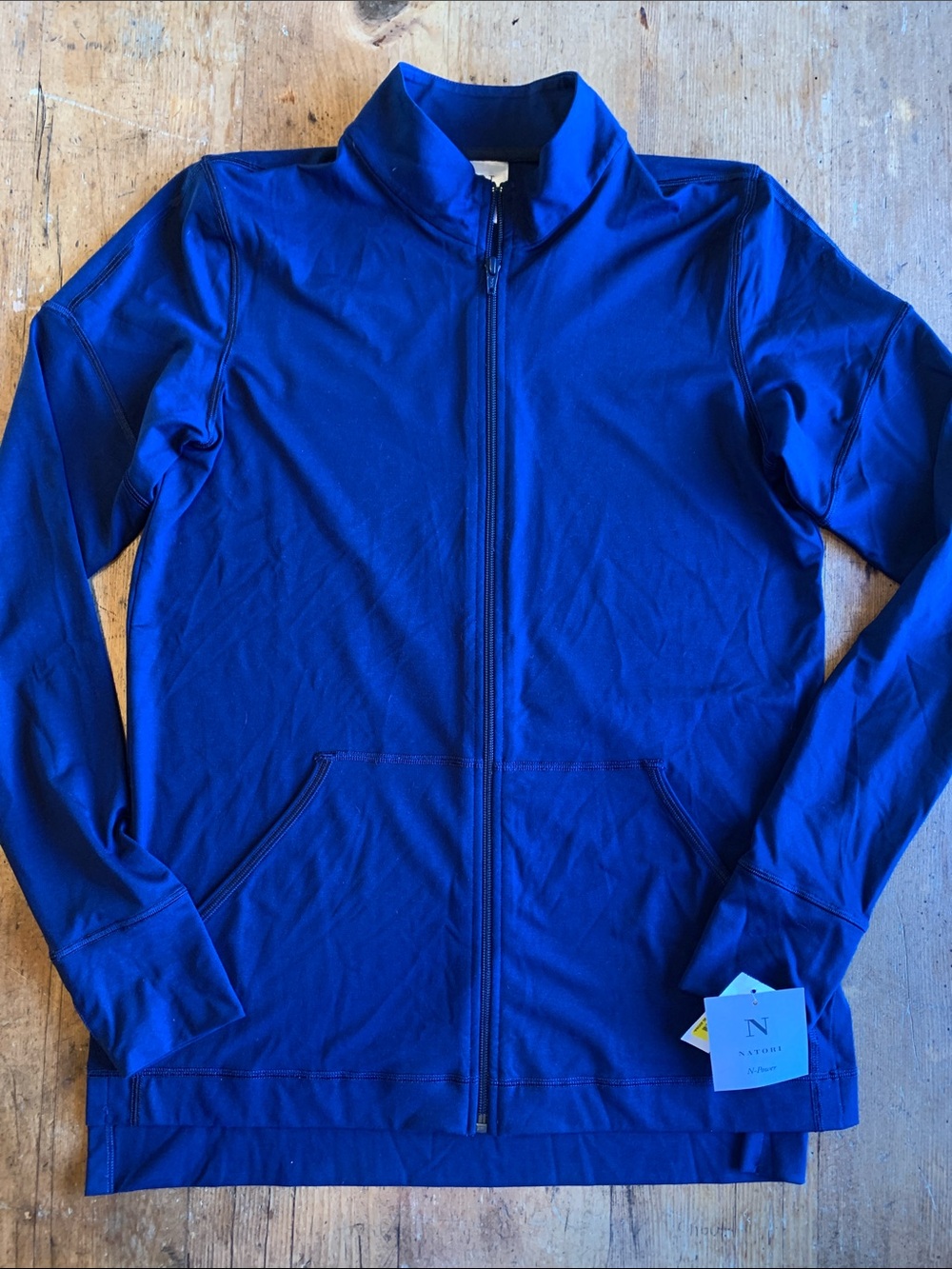 Natori Navy Blue Full-Zip Jacket